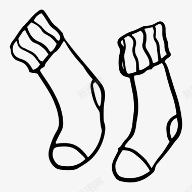 冬天衣服袜子衣服图标图标
