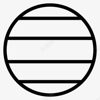 随机图标有水平线的圆随机形状图标图标