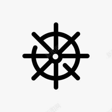 方向盘舵海洋图标图标