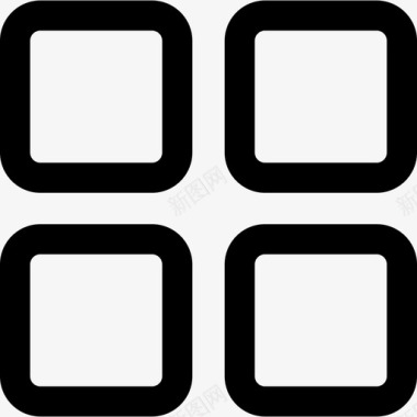 选项四个方形按钮的视图选项界面通用界面图标图标