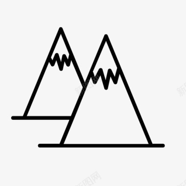 山脉阿尔卑斯山亚洲图标图标