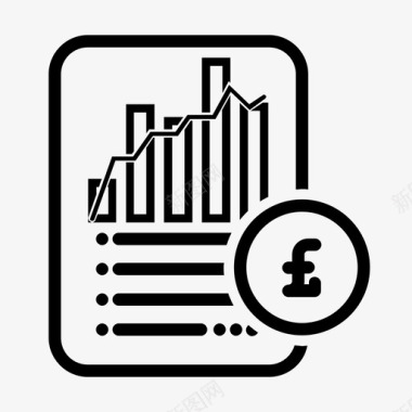 报告矢量图货币统计报告代数文件图标图标