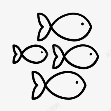 鱼水族馆鱼缸图标图标