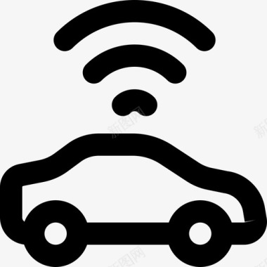 网格自动汽车自动驾驶汽车无人驾驶图标图标