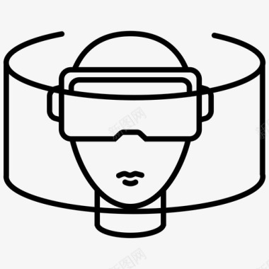 耳机蓝牙耳机虚拟现实360视频增强现实图标图标