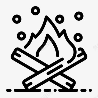 篝火营火篝火野营图标图标