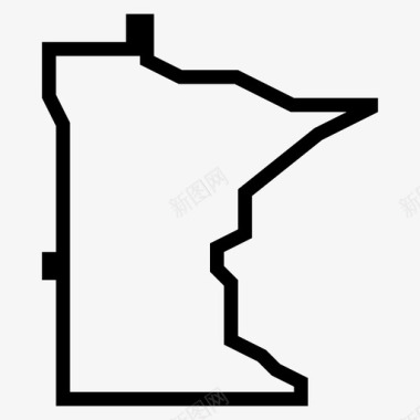明尼苏达州地图美国各州地图图标图标