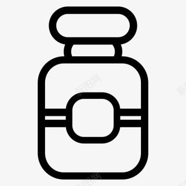 药瓶药药丸容器图标图标