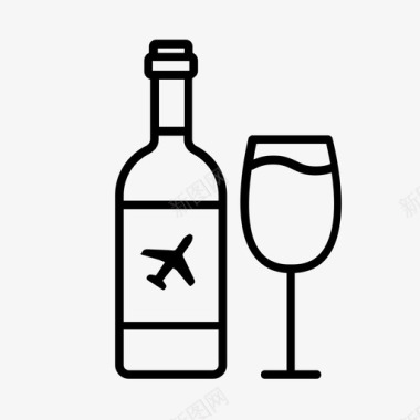 酒饮料飞行图标图标