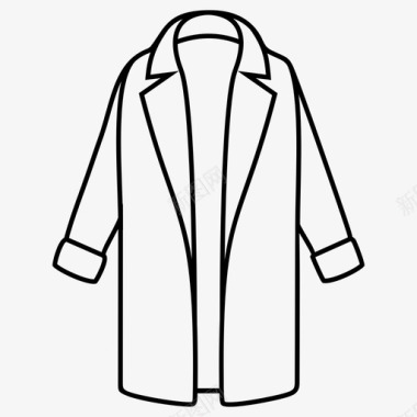 大衣时装夹克图标图标
