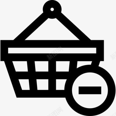 删除购物篮电子商务标志电子商务图标图标
