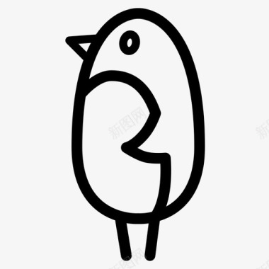 企鹅动物小鸟图标图标