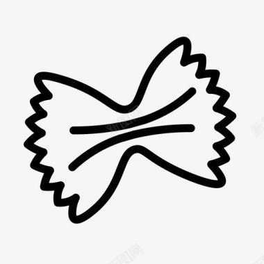 法法尔蝴蝶结面条图标图标