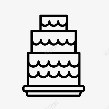 庆典婚礼蛋糕生日蛋糕店图标图标