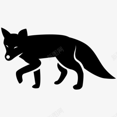 狐狸动物食肉动物图标图标