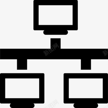 网络放射元素大网络计算机连接图标图标