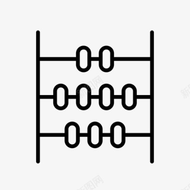 古典模特算盘会计古典图标图标