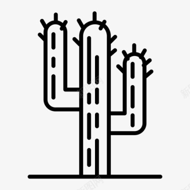 仙人掌沙漠植物图标图标