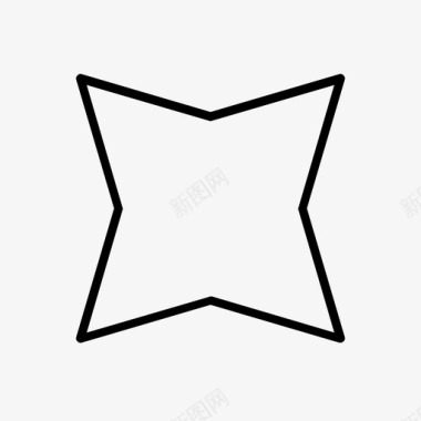 星星几何数学图标图标