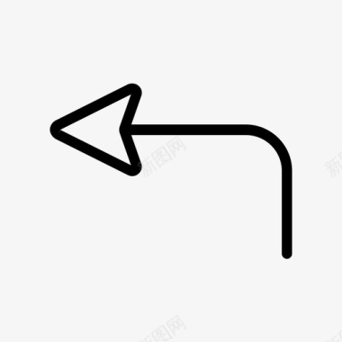 向左旋转向后箭头方向返回图标图标