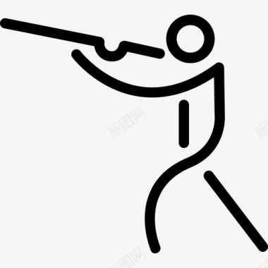 运动符号射击棒人运动运动符号图标图标