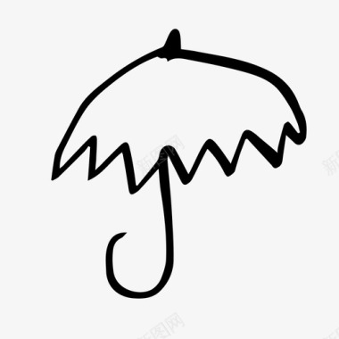 雨伞手拉雨图标图标