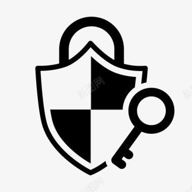 隐私安全锁和钥匙隐私图标图标