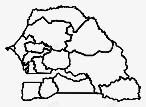 非洲画报塞内加尔地区非洲国家图标图标