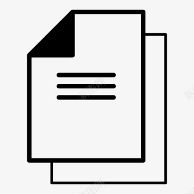 纸质纸质文件纸质表格书面文件图标图标
