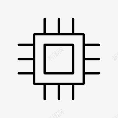 石油处理计算机处理器芯片硬件图标图标