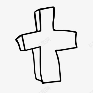 十字架教堂死人图标图标