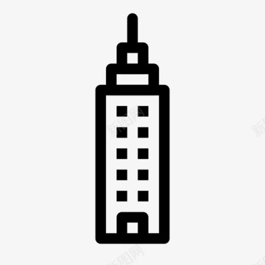帝国大厦摩天大楼大厦图标图标