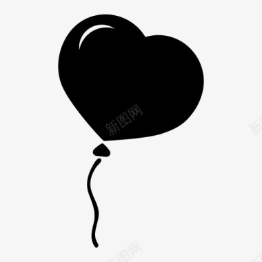 气球玩具气球气球心庆祝爱情图标图标