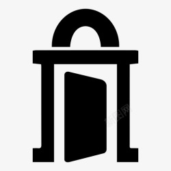 欢迎门门入口开门图标高清图片