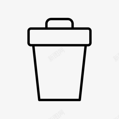 垃圾垃圾桶罐子图标图标