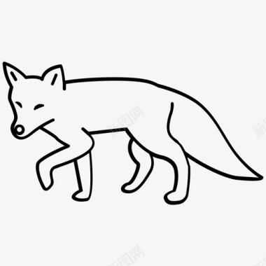 电子邮件概述狐狸动物食肉动物图标图标