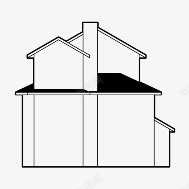 倒塌房屋房子建筑家庭住宅图标图标