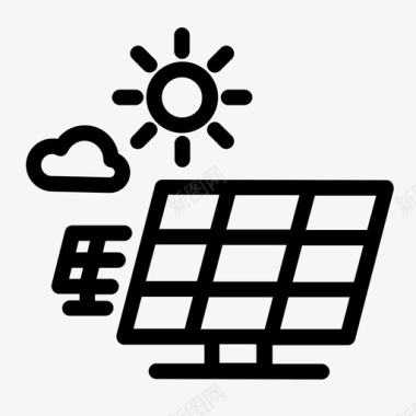 太阳能太阳能电池板工业油气动力概述图标图标