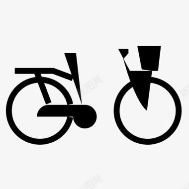 女士自行车城市自行车自行车图标图标
