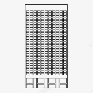 扁平化办公标志办公楼建筑公司大楼图标图标