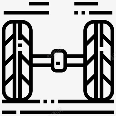 矢量轮胎轮胎定位汽车诊断图标图标