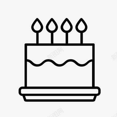 生日蛋糕背景生日蛋糕甜点糕点图标图标