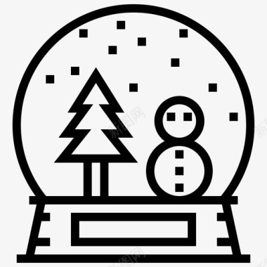 雪球圣诞节元素图标图标
