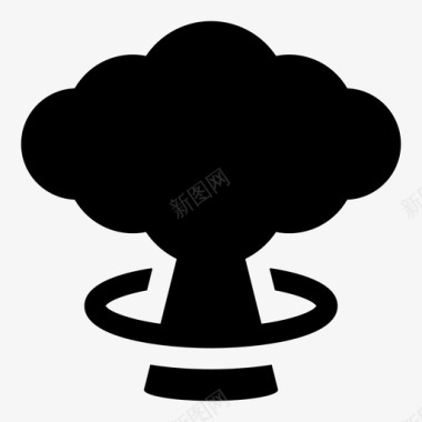 核爆蘑菇云核弹图标图标