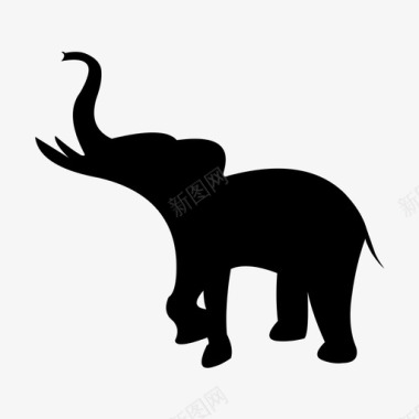 大象动物大的图标图标