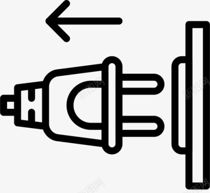 轮廓插头电缆连接器图标图标