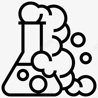 医疗废物标志erlenmeyer烧瓶生物化学生物学图标图标