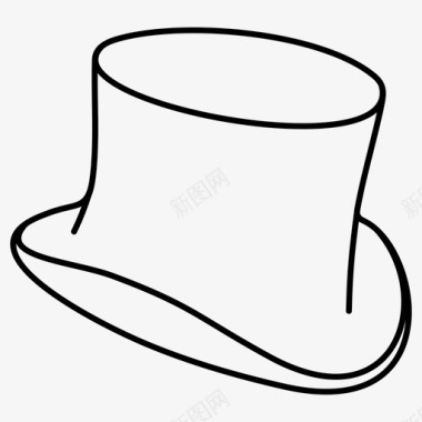 礼帽帽子食物帽图标图标