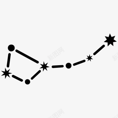 星座背景北斗七星星座导航图标图标
