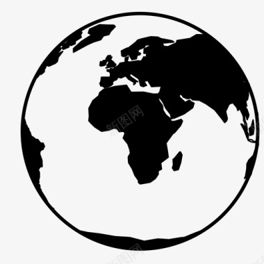 星球地球非洲地球位置图标图标